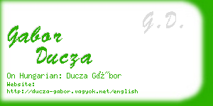 gabor ducza business card